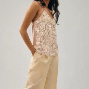 NWT Porridge Arielle Sequin Tank L Ivory NWT $98